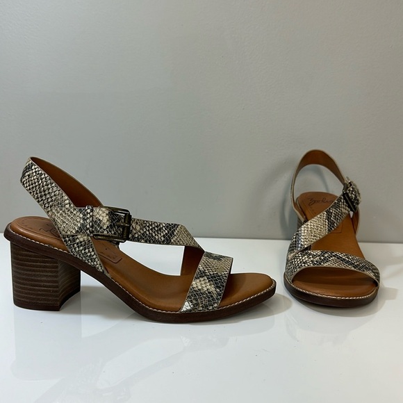 Anthropologie Zodiac Ivy Snake Print Sandals Size 8.5 - Picture 1 of 15